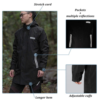 Waterproof Raincoat for Men Women with Reflective