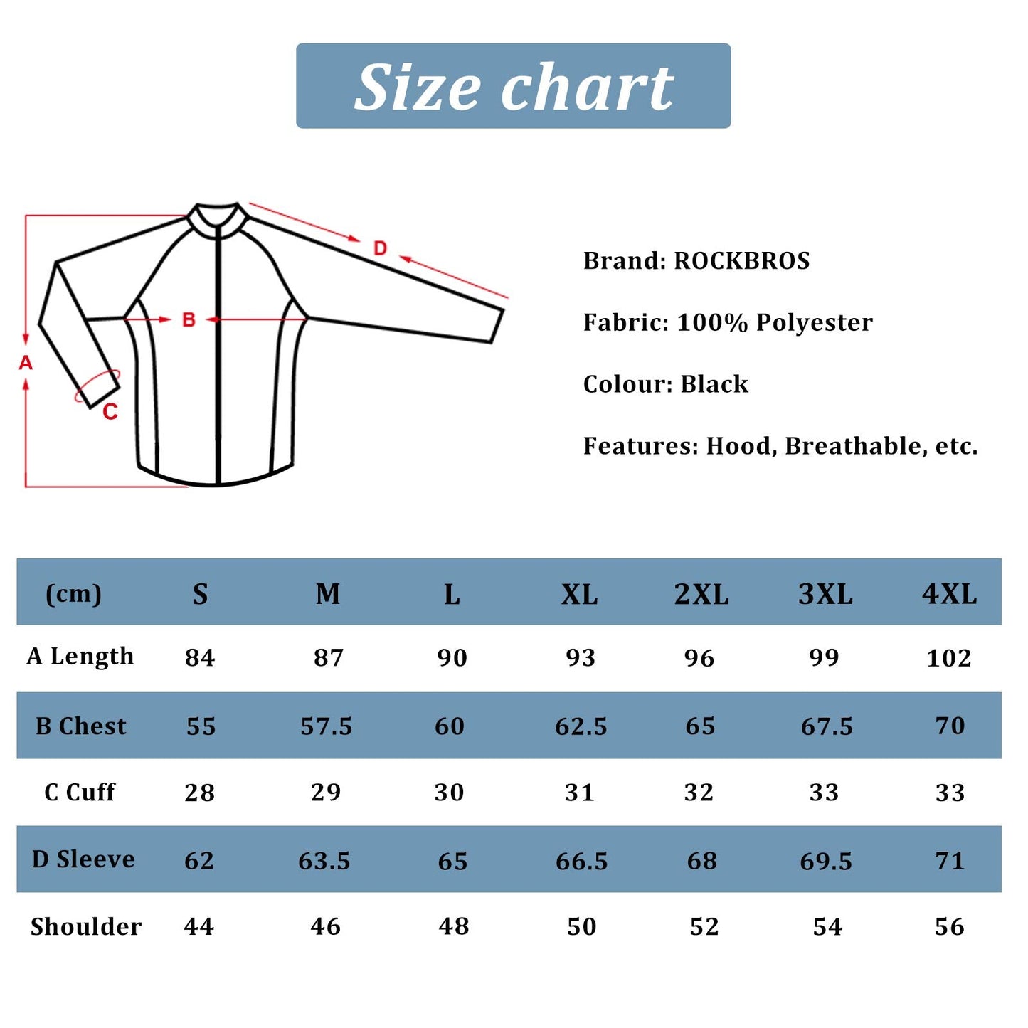 Waterproof Raincoat for Men Women with Reflective