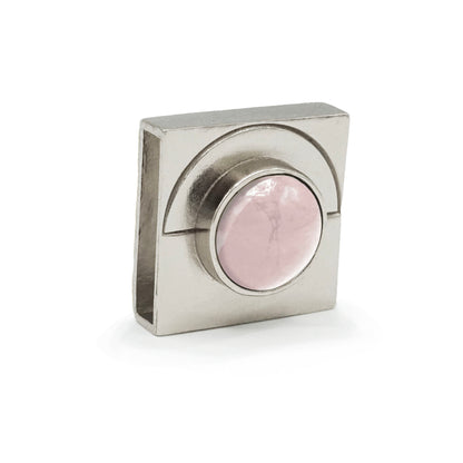Rose Quartz Moon Crystal Charm – Gold or Silver | DIPHDA
