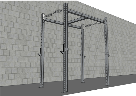 TGrip Commercial 4' Wide Rig - 3x3 Steel - Functional Multi-Grip Pull-Up - Sandwich Style J-Hooks