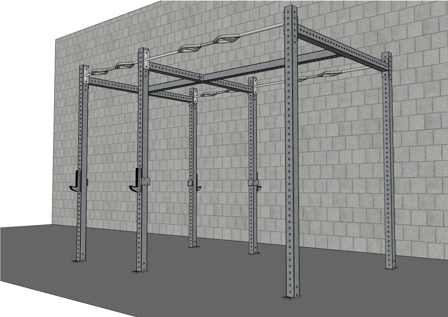TGrip Commercial 10' Rig Complete Weight Set - 3x3 Steel - Functional Multi-Grip Pull-Up - Sandwich Style J-Hooks