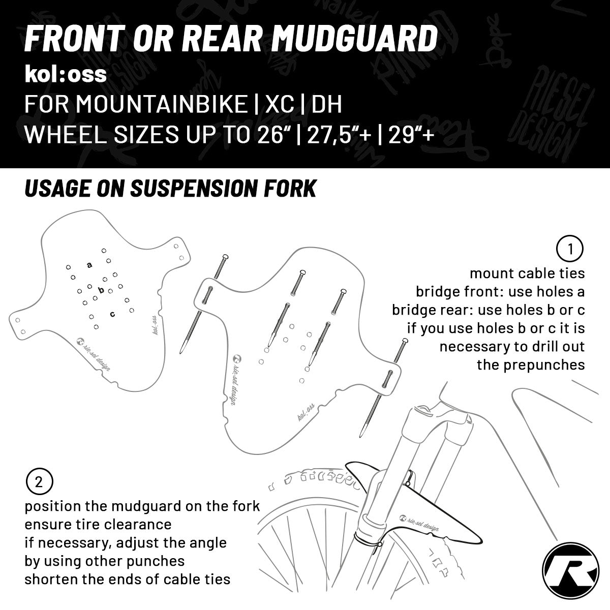 Riesel Design - Front Mudguard - KOL:OSS - Triathlete Store