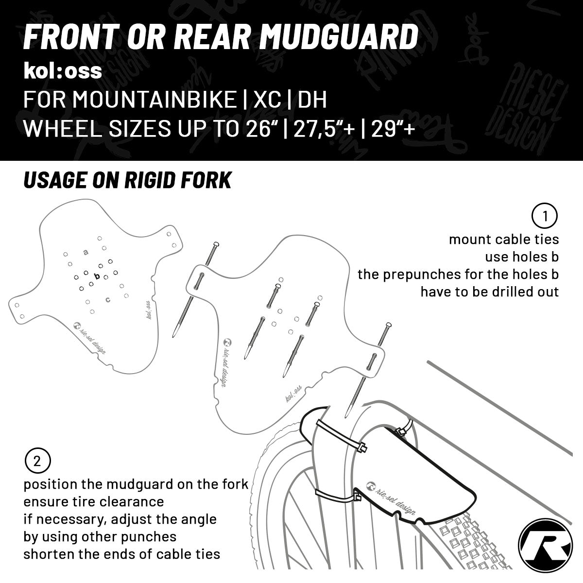 Riesel Design - Front Mudguard - KOL:OSS - Triathlete Store
