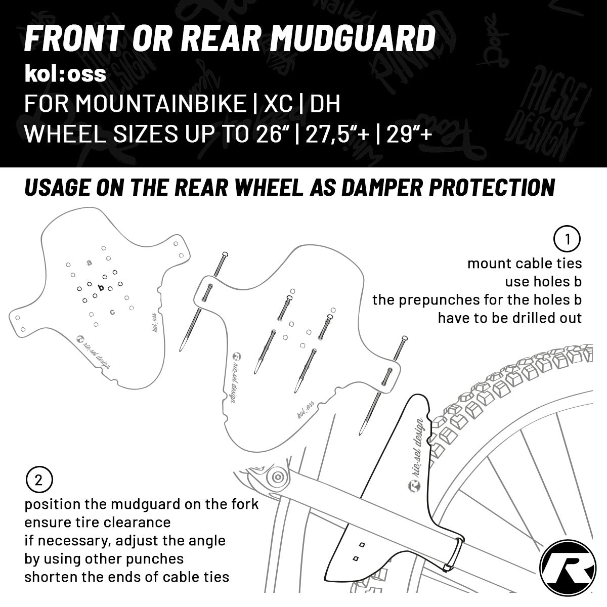 Riesel Design - Front Mudguard - KOL:OSS - Triathlete Store