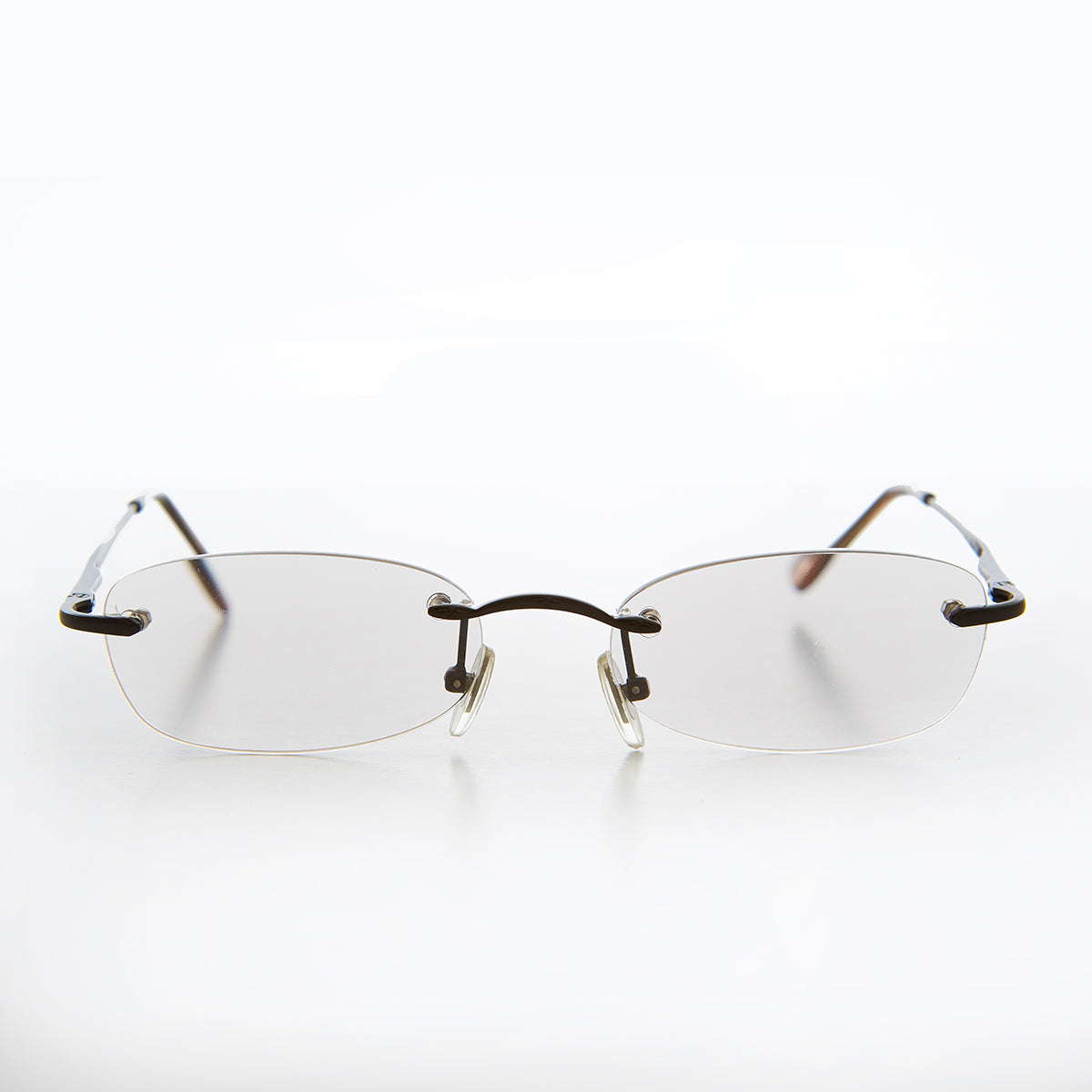 Rimless Tinted Rectangular Lens Reading Glasses - Ryn