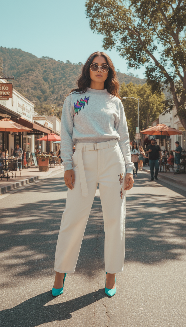 RaTChet BunneeZ Belted Barrel-leg Chino Pants