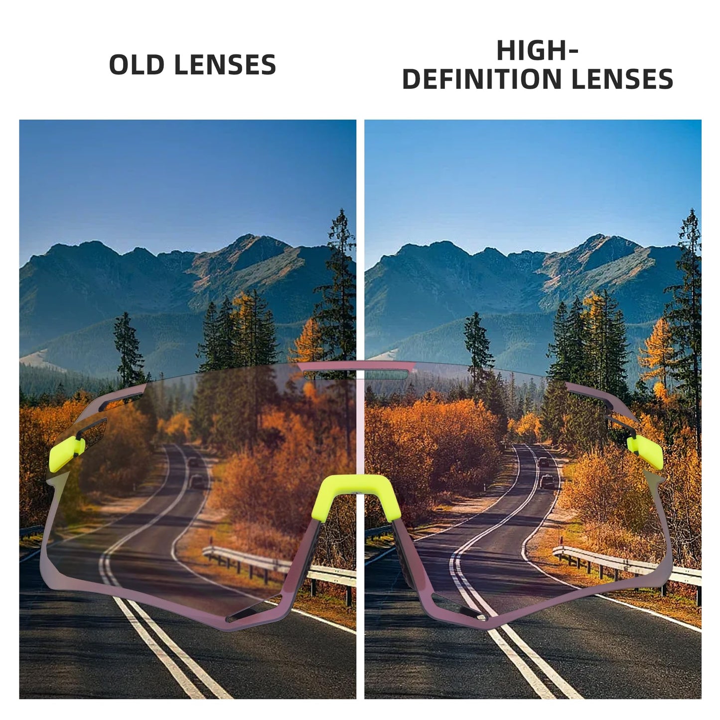 ROCKBROS Cycling GlassesMTB Biking  Sports Sunglasses with Anti Blue Lenses Men