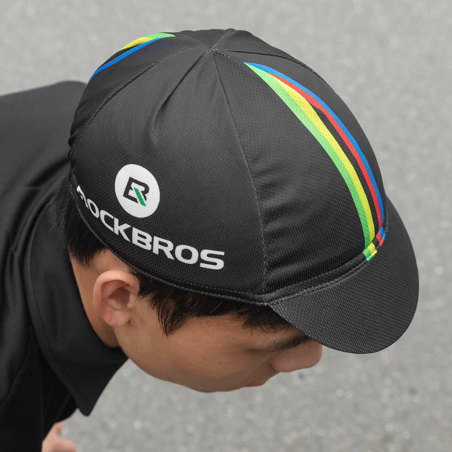 ROCKBROS Cycling Cap Sun Visor Ployester Breathable Rainbow Hat for Men Women