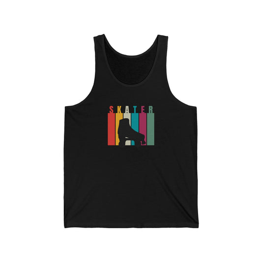 Rainbow Stripe Skater Unisex Tank