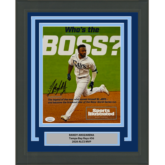 Autographed/Signed Randy Arozarena Tampa Bay Rays 8x10 Baseball Photo JSA COA #2