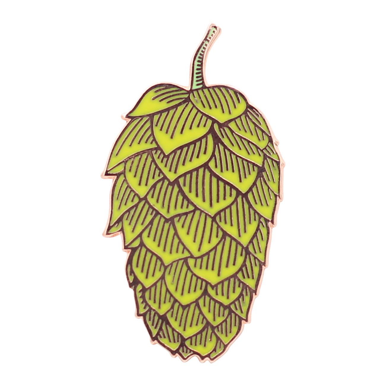 Hop Flower Beer Enamel Pin - Craft Beer Lover Hop Vine Lapel Pin