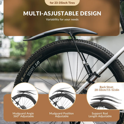 ROCKBROS Adjustable Bike Fender for 26"/27.5"/29" MTB Mud Guards - Triathlete Store