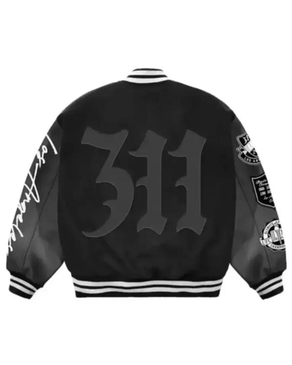 UFC 311 Los Angeles 2025 Black Varsity Jacket