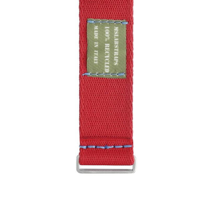 Eco-Friendly Nylon Military Watch Strap -  Red Light Blue Stitches