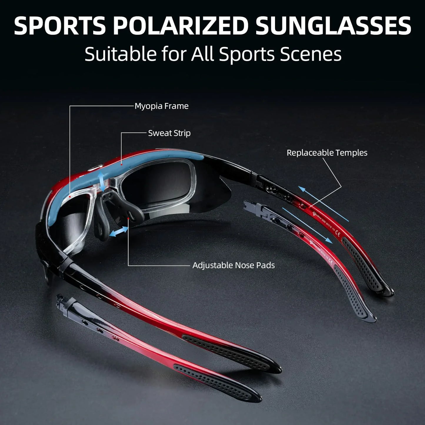 ROCKBROS Polarized Sports Sunglasses UV Protection Cycling Glasses