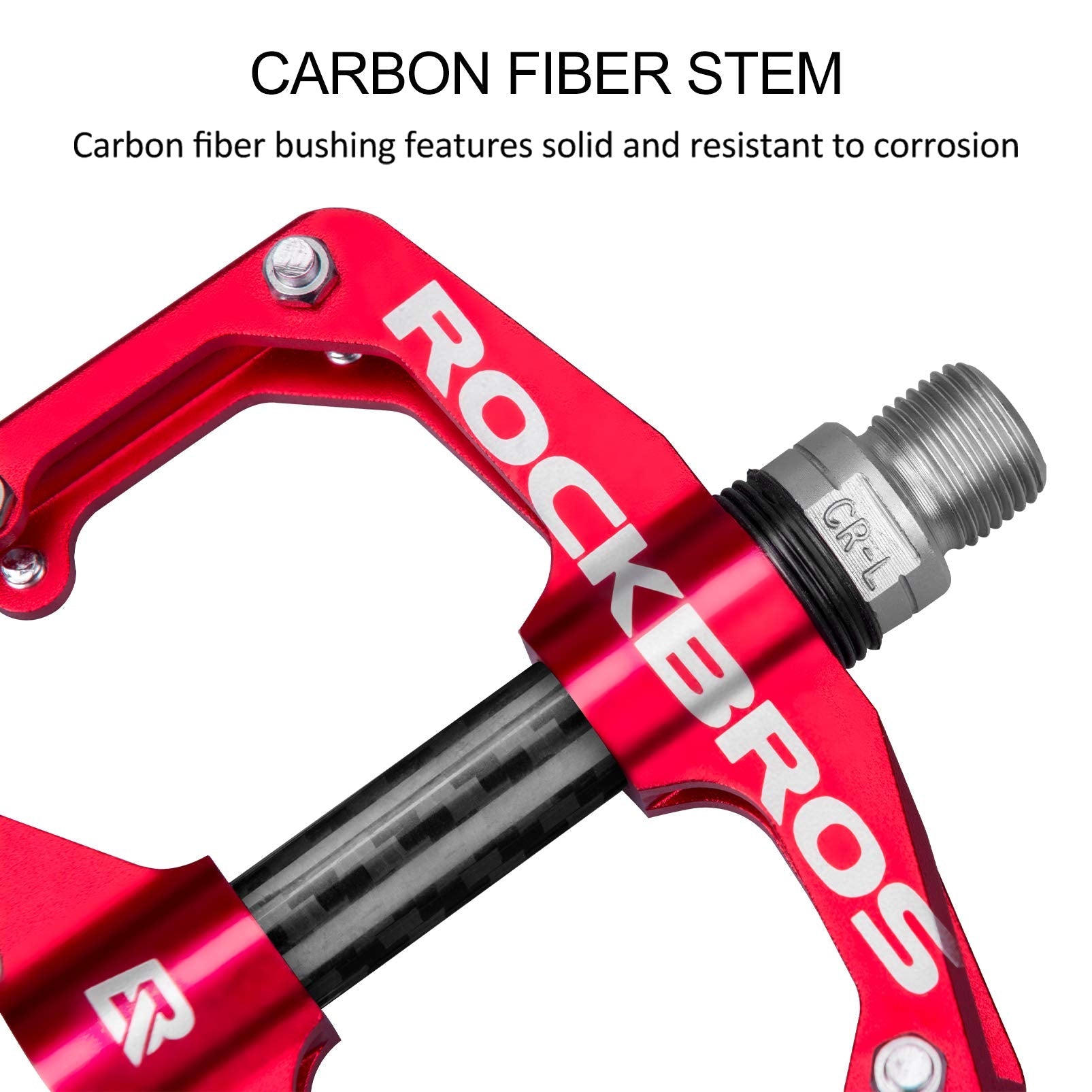 ROCKBROS Mountain MTB Bike Flat 9/16 Lightweight Carbon Fiber Sealed Bearing Pedals - Triathlete Store