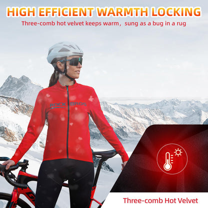 ROCKBROS Men's Long Sleeve Cycling Jersey with full zipper rear pockets perfect fit for outdoor sports