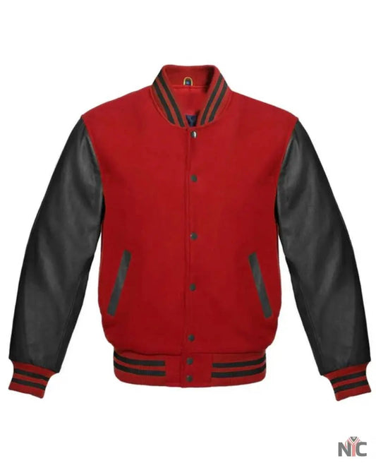 Red And Black Varsity Letterman Jacket