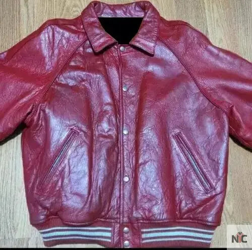 Red Avirex Indian Motorcycle Jacket