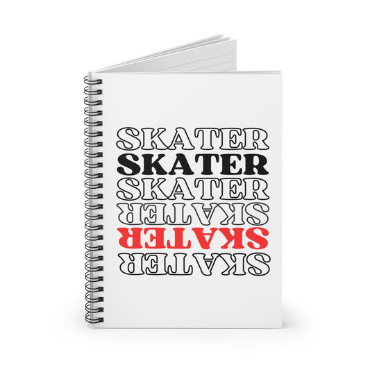 Red Statement Skater Spiral Notebook - Ruled Line