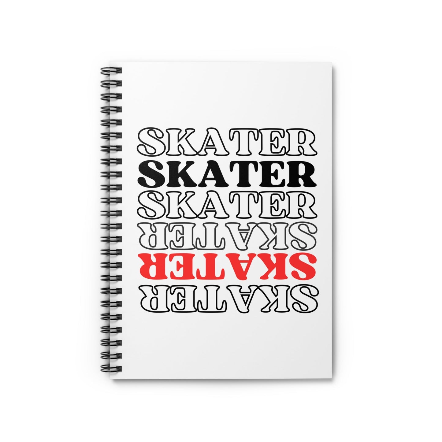 Red Statement Skater Spiral Notebook - Ruled Line