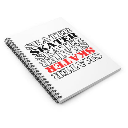 Red Statement Skater Spiral Notebook - Ruled Line