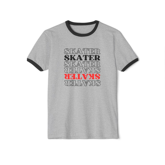 Red Statement Skater Unisex Cotton Ringer T-Shirt