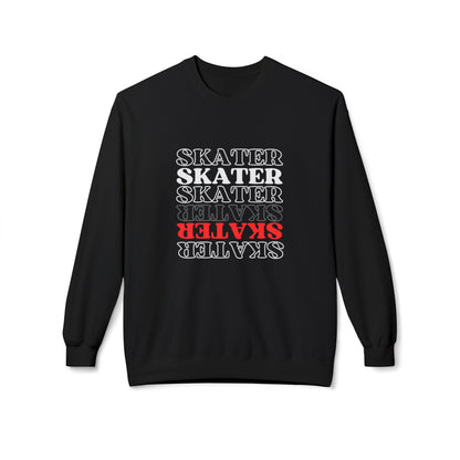 Red Statement Skater Unisex Fleece Crewneck Sweatshirt