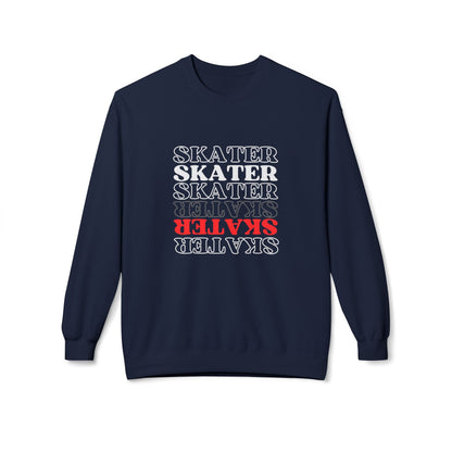 Red Statement Skater Unisex Fleece Crewneck Sweatshirt
