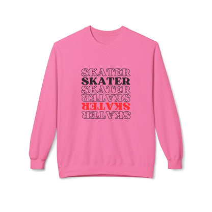 Red Statement Skater Unisex Fleece Crewneck Sweatshirt