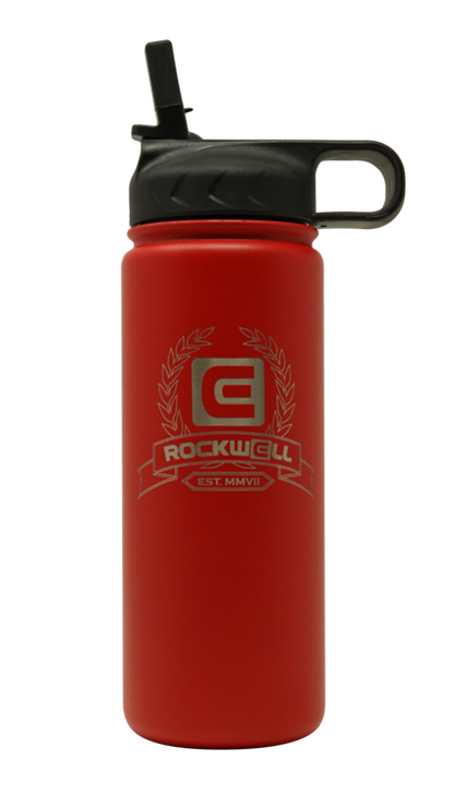 Rockwell Warrior Flask - Double Walled - Stainless Steel Flask - (Valor Red)