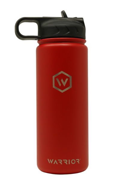 Rockwell Warrior Flask - Double Walled - Stainless Steel Flask - (Valor Red)