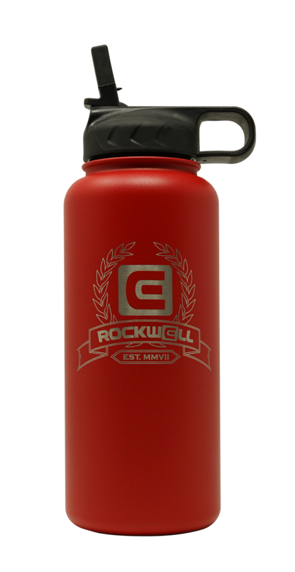 Rockwell Warrior Flask - Double Walled - Stainless Steel Flask - (Valor Red)