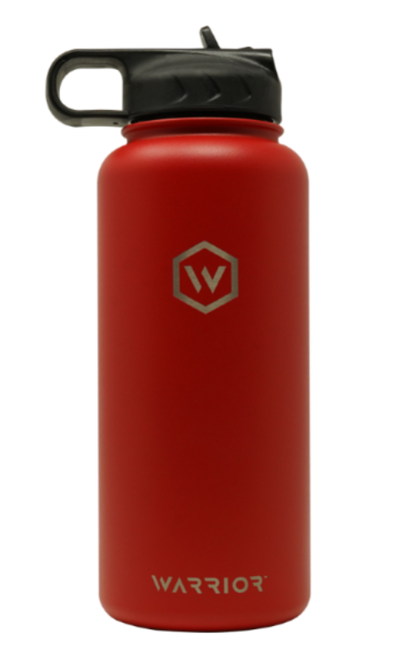Rockwell Warrior Flask - Double Walled - Stainless Steel Flask - (Valor Red)