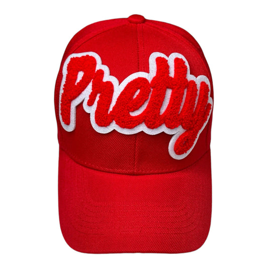 Pretty Baseball Cap Red White - Stylish Adjustable Hat