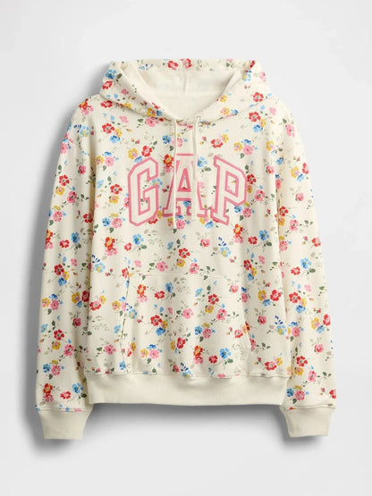 Relaxed Gap Logo Off White Hoodie