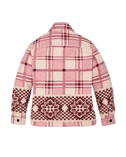 Resident Alien Elizabeth Banks Pink Plaid Shacket