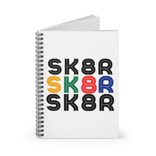 Retro Skater Spiral Notebook - Ruled Line