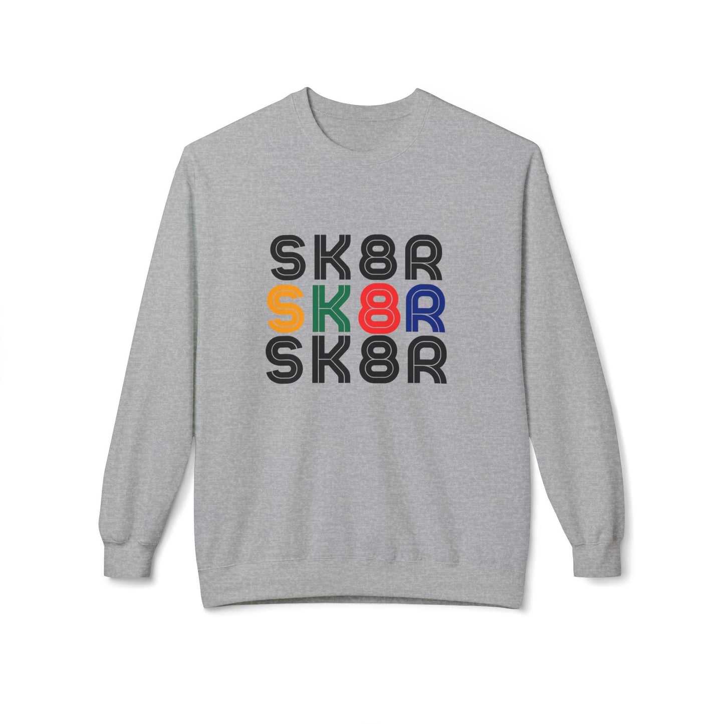 Retro Skater Unisex Fleece Crewneck Sweatshirt