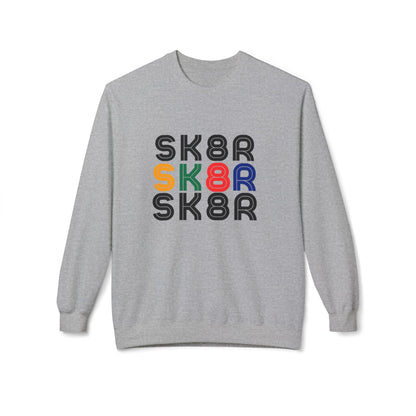 Retro Skater Unisex Fleece Crewneck Sweatshirt
