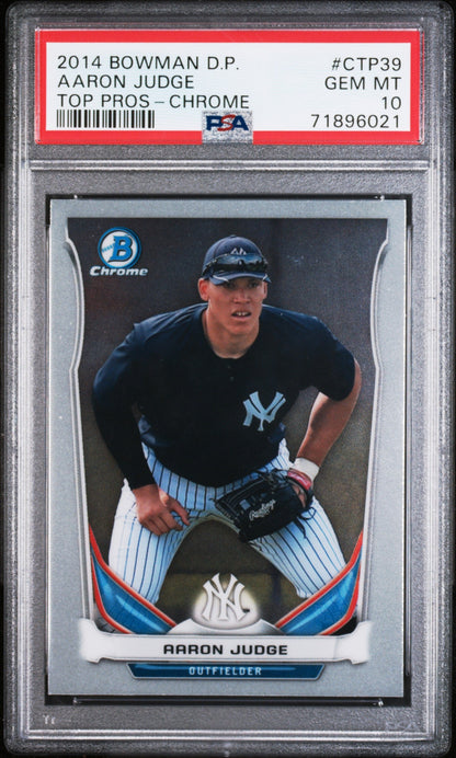 Graded 2014 Topps Bowman Draft Picks Aaron Judge #CTP39 Top Pros Chrome Rookie RC Baseball Card PSA 10 Gem Mint