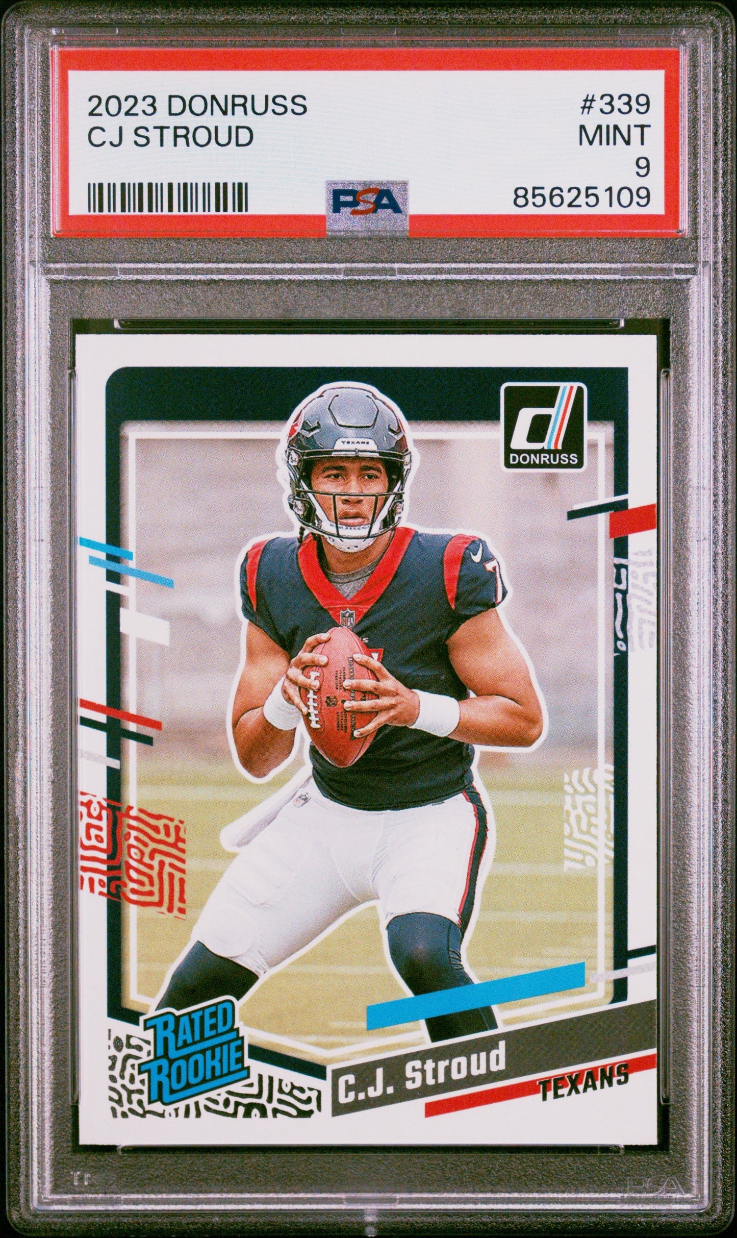 Graded 2023 Panini Donruss CJ Stroud #339 Rookie RC Football Card PSA 9 Mint