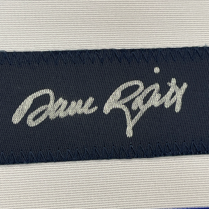 Framed Autographed/Signed Dave Righetti 35x39 New York Pinstripe Baseball Jersey JSA COA