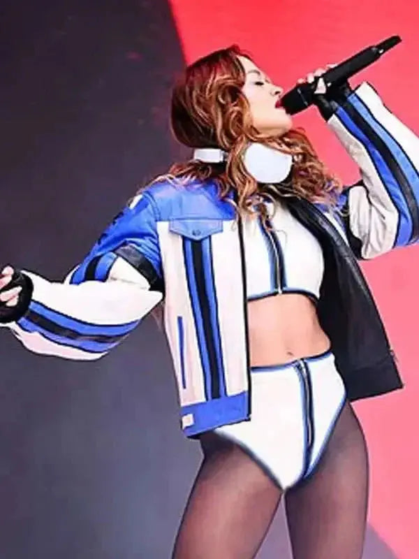 Rita Ora Summertime Ball 2025 Leather Jacket