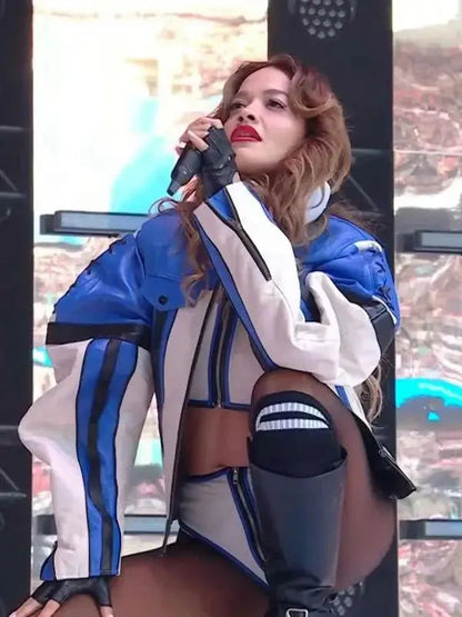 Rita Ora Summertime Ball 2025 Leather Jacket