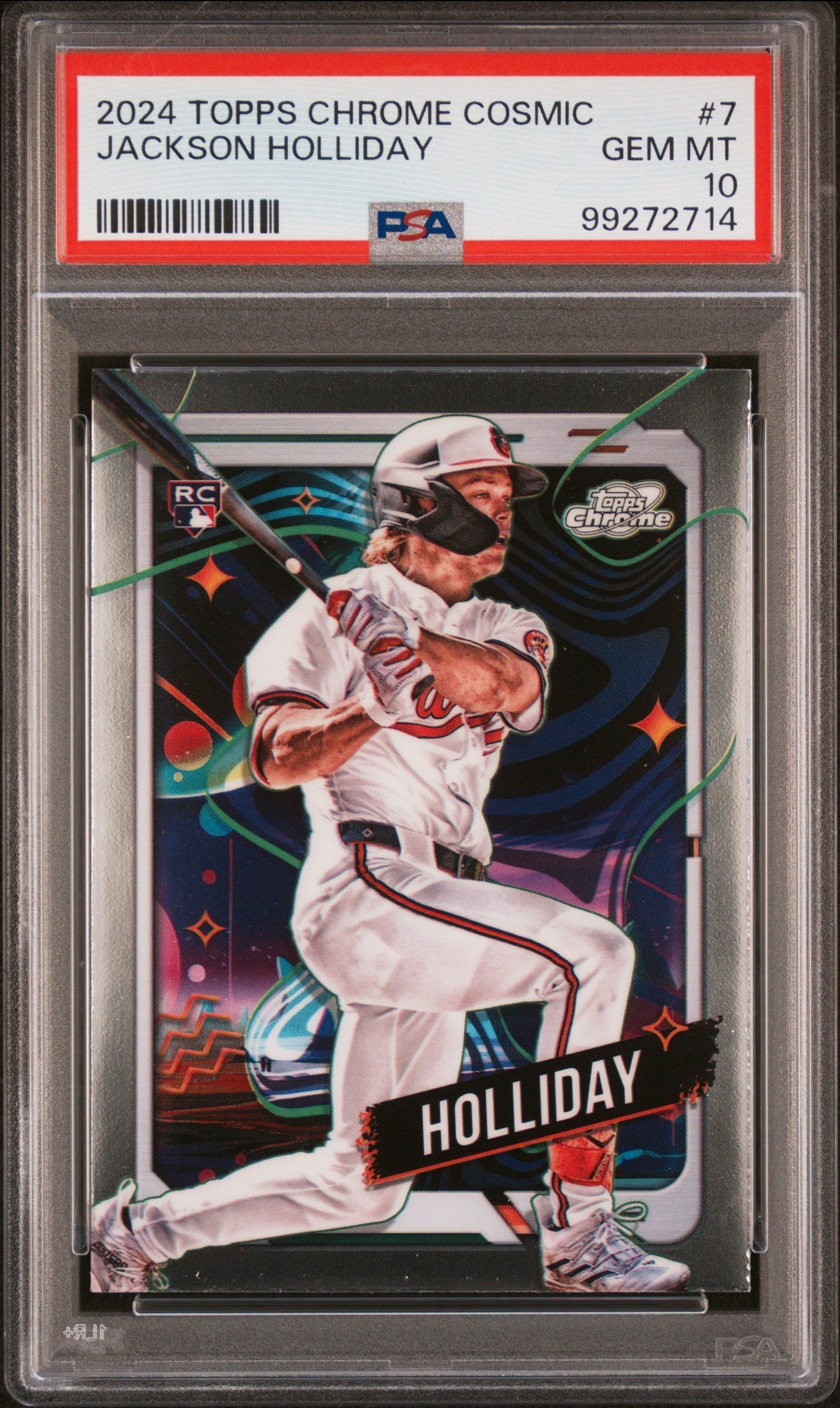 Graded 2024 Topps Cosmic Chrome Jackson Holliday #7 Rookie RC Baseball Card PSA 10 Gem Mint