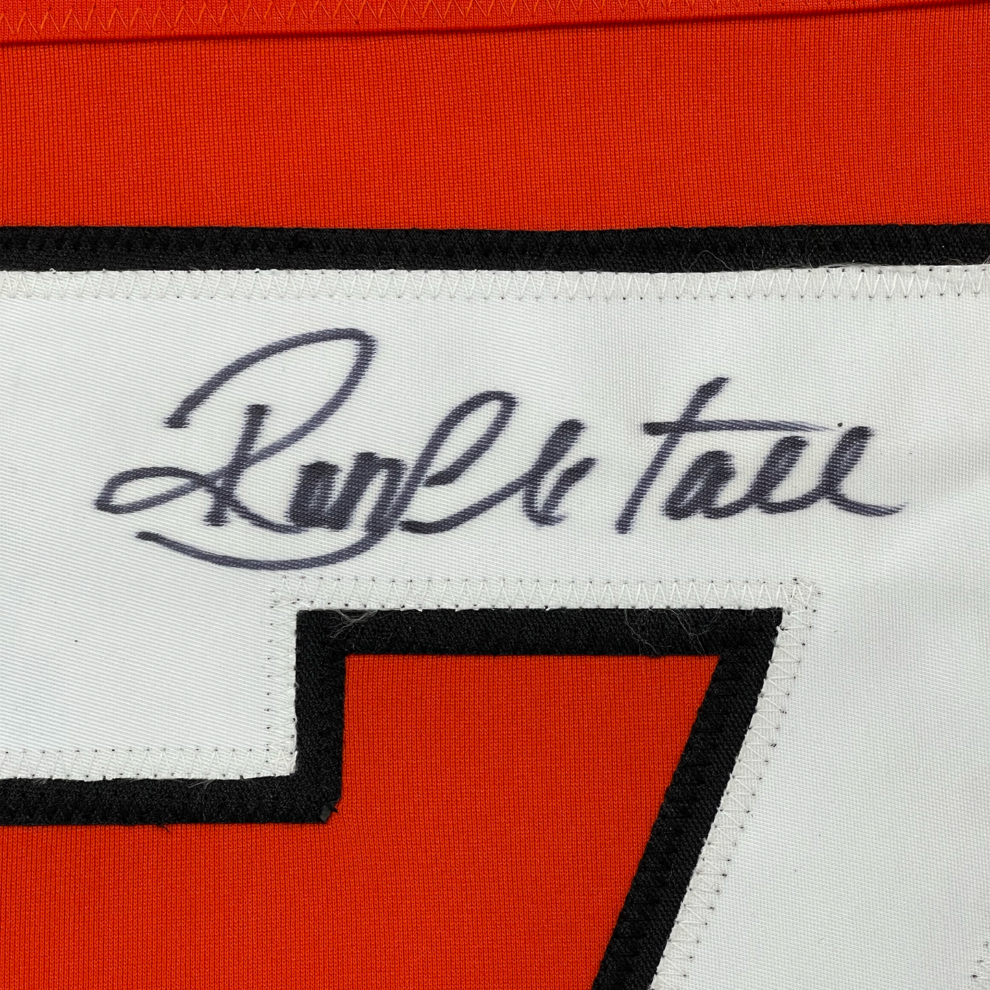 Framed Autographed/Signed Ron Hextall 35x39 Philadelphia Orange Hockey Jersey JSA COA