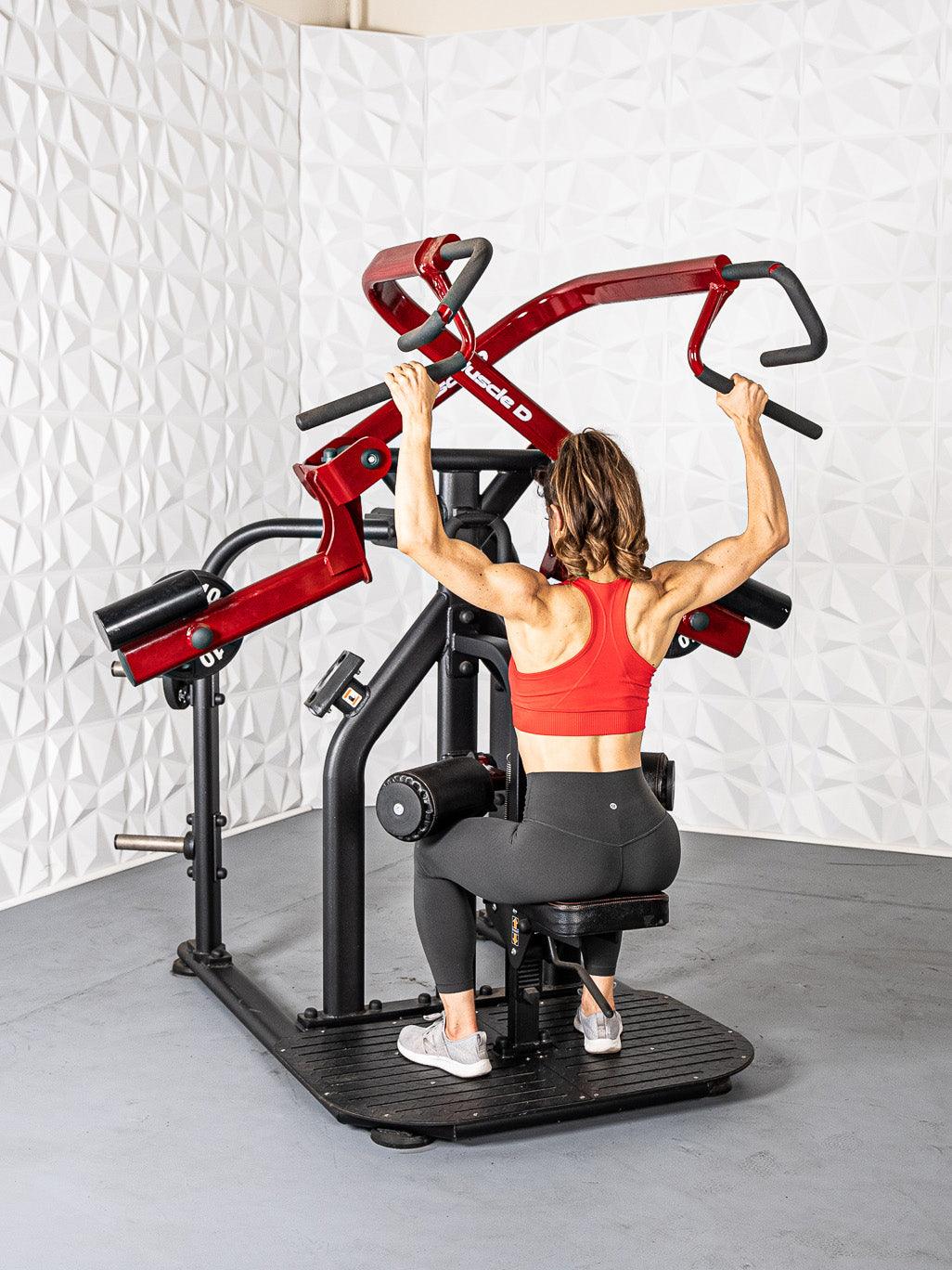 Pro Strength Rotary Lat Pull-Down - Muscle D Fitness - Premium - Adjustable - Plate Loaded - Lat Training