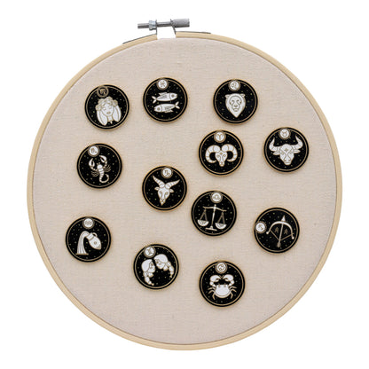 Astrological Zodiac Sign Pin - Star Sign / Astrology Enamel Pins for Birth Sign / Birthday Gift