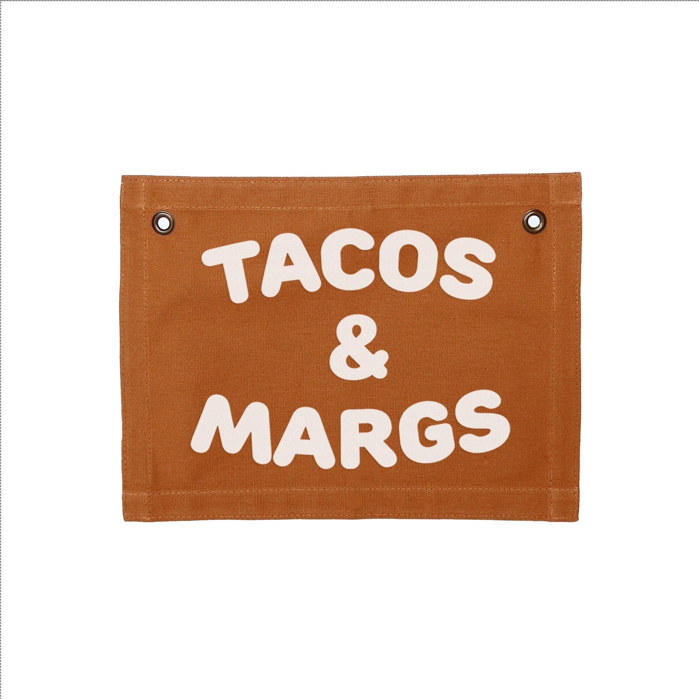 Tacos & Margs Small Canvas Flag